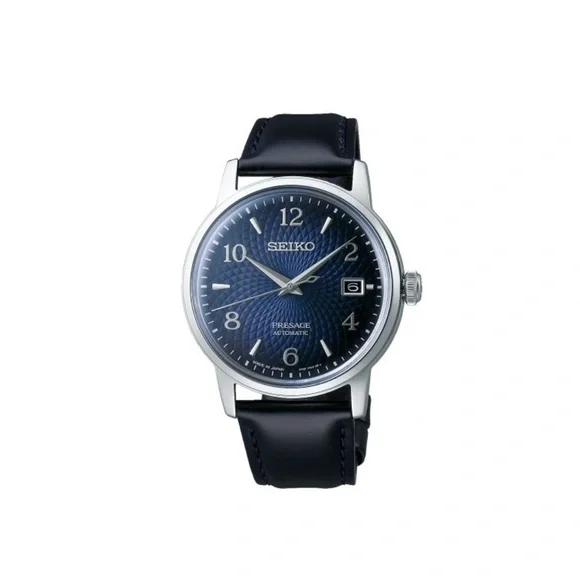NEW Seiko Presage Cocktail Time Blue Dial Automatic Leather Men's Watch SRPE43 - Picture 2 of 3